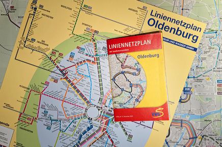 Foto mit Netzplänen der VWG